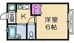 アンシャンテ池之端 1Kの間取図画像