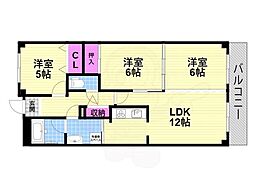 アネックスビクトリア 3LDKの間取図画像