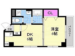 ESPACIO21 1DKの間取図画像