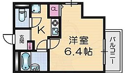 ドリームネオポリス北鴻池 1Kの間取図画像