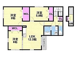 グリーン・ヒル 3LDKの間取図画像