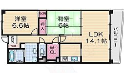 ファムール忍ケ丘 2LDKの間取図画像