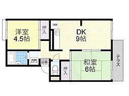 OJ・FLATS・K 2DKの間取図画像