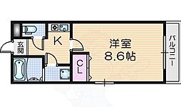 ドラゴンコート 1Kの間取図画像