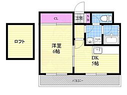 グランメゾン 1DKの間取図画像