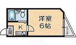 プチシャトウ深野 1Kの間取図画像