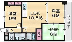 サン・フローラ中川 3LDKの間取図画像