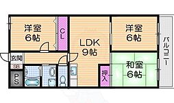 シャトー東寝屋川 3LDKの間取図画像