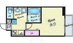 JR東西線 大阪天満宮駅 徒歩5分の賃貸マンション 9階1Kの間取り