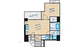 SK大阪天満宮プライマリーワン 7階1DKの間取り