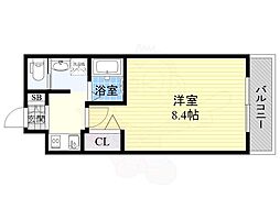 ビガーポリス300同心2 6階1Kの間取り