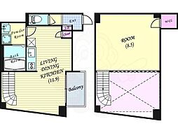 ES-Grande Minamimorimachi 7階1LDKの間取り