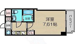セレニテ天六 5階1Kの間取り