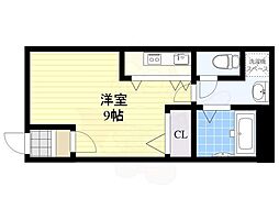 大宝北天満ロイヤルハイツ 1Kの間取図画像