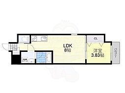 滝川公園プライマリーワン 1LDKの間取図画像