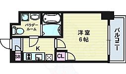 プレサンス天満ステーションフロント ワンルームの間取図画像