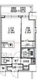 エスリードレジデンス梅田マークス 1LDKの間取図画像
