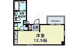 オープンドア・福島 ワンルームの間取図画像