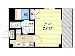 レグルスコート 1Kの間取図画像