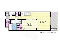 アーバネックス東梅田 1LDKの間取図画像