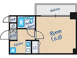 エスリード野田 1Kの間取図画像
