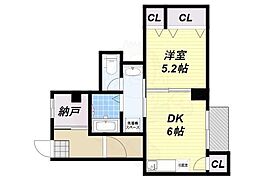 S.E.N.STENROKU 1DKの間取図画像