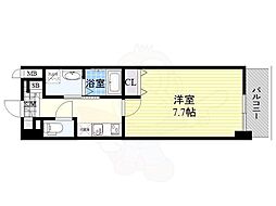 ラドゥセール梅田East 1Kの間取図画像
