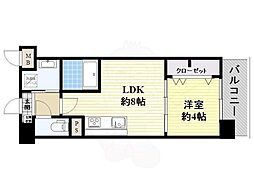 シャイニング福島離宮 1LDKの間取図画像