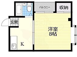 CasaGrande 1Kの間取図画像