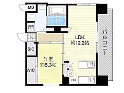 リンクハウス北梅田 1SLDKの間取図画像