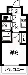 エスリードレジデンス大阪福島フロント 1Kの間取図画像