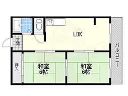 メゾンあびこ 2LDKの間取図画像
