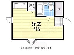 ルーブルオガワ ワンルームの間取図画像