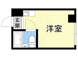 サンフラワー長居東 ワンルームの間取図画像