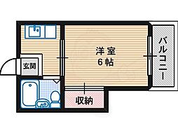 メゾン小川 1Kの間取図画像