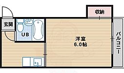 メゾン小川 1Kの間取図画像