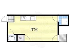 グランビルド長居 ワンルームの間取図画像