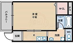トラストアビコ ワンルームの間取図画像