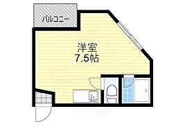 サンフラワー長居 ワンルームの間取図画像