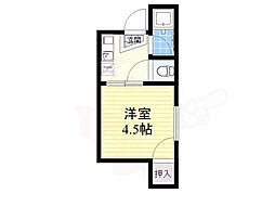 ビラ長居 1Kの間取図画像