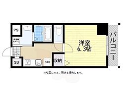 千葉・住吉 1Kの間取図画像