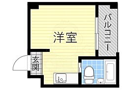ウイン長居西 ワンルームの間取図画像