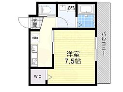 ロイヤルレジデンス万代東 1Kの間取図画像