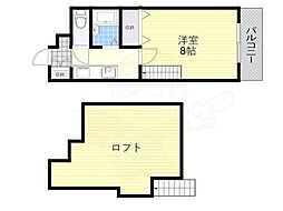 グローリーイーグル 1Kの間取図画像