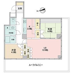 グランディ代官山 2LDKの間取り