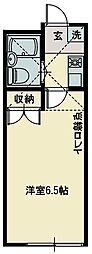メルヘンランドD 1Kの間取図画像