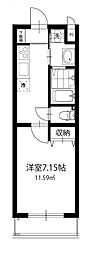 和光市新倉2丁目マンション 1Kの間取図画像