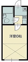 志幸ホーム8 1Kの間取図画像
