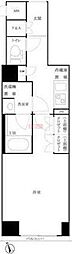 ルーブル白金高輪参番館 4階1Kの間取り