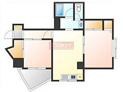 JR山手線 五反田駅 徒歩6分の賃貸マンション 4階2LDKの間取り